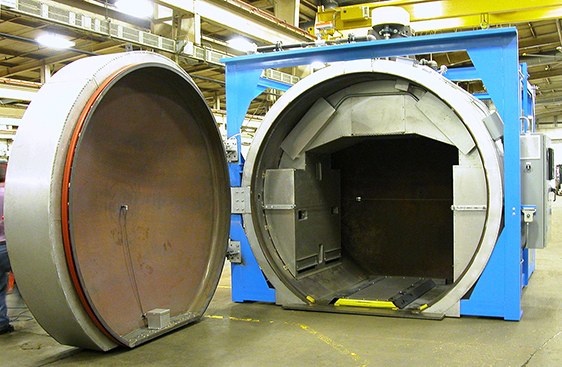 Access Door - Partial Vacuum Rubber Curing Oven